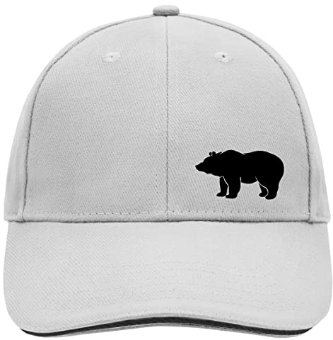 Huuraa Baseball Cap Bär Silhouette Geschenk Dark Grey/White Bär Geschenkidee
