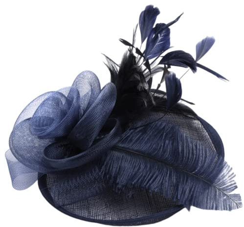 Fascineur De Mariage Pour Les Femmes Fascinateur De Cheveux De Mariage Fascinateur Fascinateur Chapeau Mariée Accessoires De Cheveux Pour Cocktail De Banquet Thé Bleu Marine