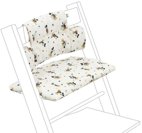 Tripp Trapp Classic Kissen, Mickey Celebration - Als Ergänzung zum Tripp Trapp Stuhl & Hochstuhl, gibt Halt und Komfort - Maschinenwaschbar - Passend für alle Tripp Trapp Stühle