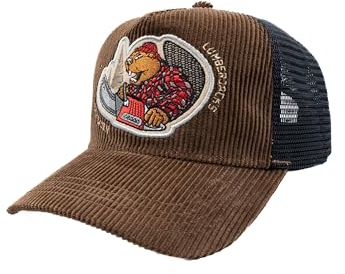 Crafton Lumberjack Beaver Mesh Trucker Cap - Baseball Cap - Unisex - atmungsaktiv - individuell verstellbar - für Damen und Herren Farbe: Lumberjack Beaver - Brown