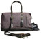 Wasserabweisend Canvas Crazy Horse Leder Reisetasche 35L Trim Unisex Handgepäck Weekender Tasche Sporttasche für Reise Wochenende Urlaub FB8151 (X-8154- Kaffee)
