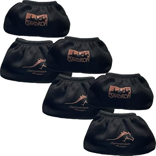 Eskadron Steigbügelschoner Steigbügelschutz schwarz/Rosegold - 3er Pack, Größe:one Size, Farbe:Black