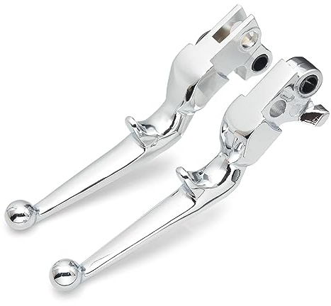 MOTORFISH Handhebel Bremse Kupplung Breite Hebel passend für Harley Sportster Dyna Softail Electra Glide Road King 1996–2017 (Chrom)