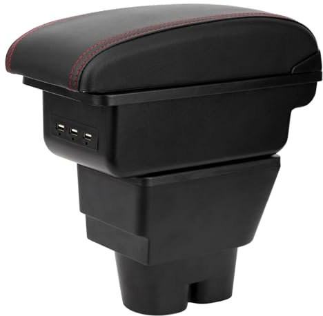 YJYWZH für Peugeot 207 207CC Armlehne Mittelarmlehne mit Große Ablagefach und USB-Anschluss Autozubehör Konsole Armauflage