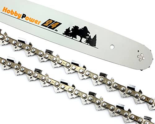 Lot de 2 chaînes de tronçonneuse à demi-gouge 30 cm avec guide 3/8 44TG 1,1 mm pour Stihl MS 162 MS162