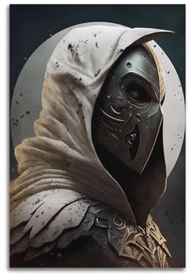 VZRSQZK Ritter des Silbermond-Poster, dekoratives Gemälde, Leinwand-Wandposter und Kunstdruck, modernes Familienschlafzimmer-Dekor-Poster, 60 x 90 cm