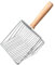 UQMIQURA Pala para Arena para Gatos, Pala de Metal para Mascotas, Pala Arena Gatos con Mango de Madera, Pala Recoge Cacas Gato, 28 cm (Plata)