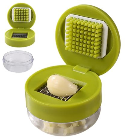 BommFu Knoblauchpresse Knoblauchschneider Küchenhelfer | Knoblauchzerkleinerer - Knoblauchpresse | Leicht Zu Reinigen - Knoblauchwippe Knoblauchdrücker