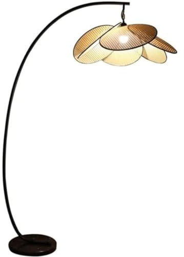 DEEDAV Lampadaire Moderne Lampadaire en Métal avec Bras De Lampe À Arc en Fer Forgé avec Base en Marbre Robuste Lampadaire sur Pied Salon