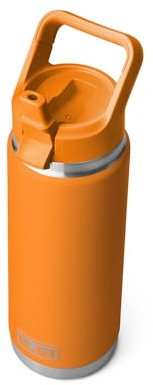 YETI Rambler 26 oz Bottle, Vacuum Insulated, Stainless Steel with Color Matching Straw Cap, King Crab