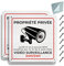 FloraVigo Panneau de surveillance caméra, Propriété privée sous vidéosurveillance, Panneau de vidéosurveillance 15 x 15 cm, tôle d'aluminium, étanche, avec autocollants et trous prépercés (2)