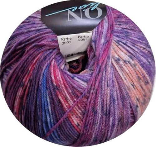 ONline Supersocke Sort. 361 Merino Extra Fine Color 100g 3001 - violett/apricot/blau/flieder