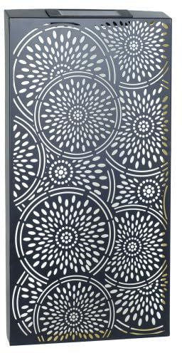 Betley Butterfly Moroccan Style Solar Wall Panel, 30cm x 60cm, Hand Crafted Metal Decorative Light, Eco-friendly Wall Art for Garden Gift