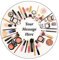 A4 Edible Decor Icing Sheet PERSONALISED Cosmetics Make Up Design 7-8 Circle Cake Topper Decoration - Great for larger cakes