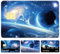 CREATCABIN 4 Stil Blaue Kreditkartenhülle Debitkartenhülle Aufkleber Planet Space Keine Blasen Schmal Bankkarten Schutzaufkleber PVC Wasserdicht Entfernbar Für Geschenke Schlüsselkarten 18.6x13.7cm