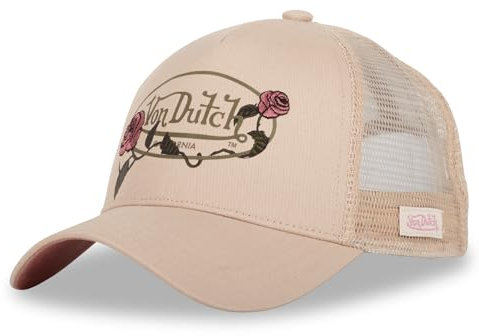 Von Dutch Casquette Homme & Femme, Casquette Trucker ROSES, Ajustable
