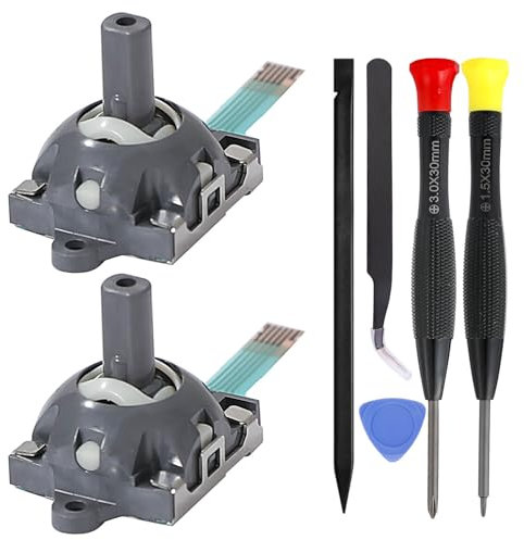 Ikpek 2 Pack Joysticks replacement for Asus ROG Ally RC71L Handheld Console, Joystick for GPD win3 Windows 10 Handheld Game Laptop Thumb Sticks 3D Analog Rod Replace Accessories with Repair Tools