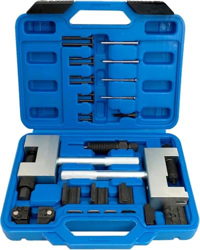 ZKTOOL Kit d'outils d'installation de retrait de chaîne de distribution compatible avec Mercedes Benz M271 M272 M273 M274 M276, ensemble d'outils de rivetage de chaîne de distribution Simplex Duplex