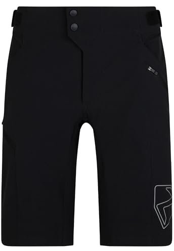 Ziener Herren NONUS X-Function Fahrrad-Shorts mit Innenhose - Mountainbike/Outdoor/Freizeit - atmungsaktiv,schnelltrocknend,gepolstert, Black, 48
