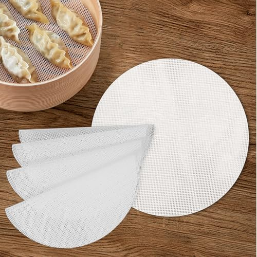 10 Stück Silikon Dämpfer Matte Mat 8 inch Dampfgarer Wiederverwendbare | Dumplings Matte Runde Silikon-Dampfmatte, Dampfgarer Netz, für Brötchen, Knödeln, Gebäck, Obsttrocknung