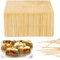 Palillos de dientes de madera de bambú, palillos de dientes naturales para aperitivos, oliva, barbacoa, fruta, cócteles de fiesta, palillos de dientes redondos grandes desechables para limpieza de