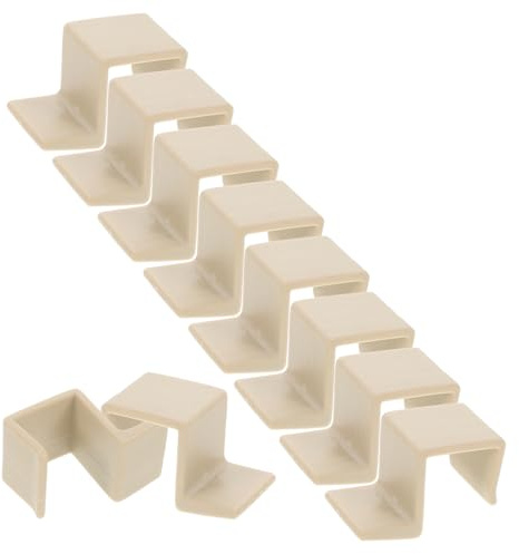 Bettgestellhalterungen 10 Stück aus Kunststoff für Babybett und Lagerboard | Weiß, für 1, 8 bis 2cm Starke Platten, Einfache Montage, Stabile Aufbewahrungslösung