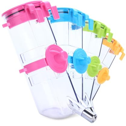 COLLBATH 350ml Pet Water Bottle Hanging Suitable for Small Pets Cats Dogs Rabbits
