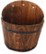 Toyvian vaso da fiori in legno all'aperto Secchio rustico fioriera da recinzione vita piantare vaso di fioriere decorativo vaso da fiori da appendere alla parete di legno Marrone scuro