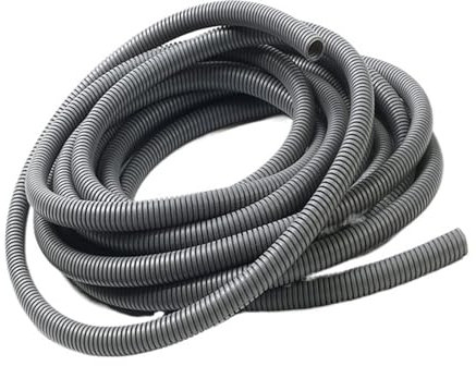 Manchon de Protection des Fils en Plastique， Filetage de Fil de Faisceau de câbles de Conduite Automatique, Fil en Plastique(Grey,25mm)