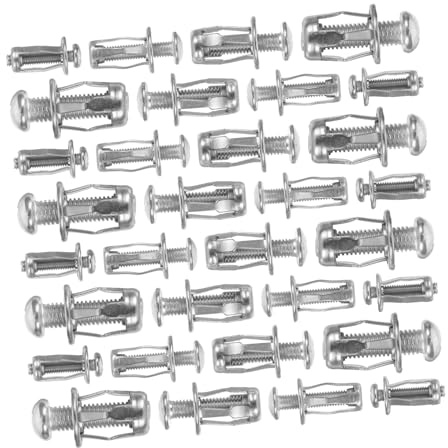 KOMBIUDA 40stücke Wandschraubenanker Aus Metall Dehnschrauben Für Zement Und Gipskartonplatten Blütenblattschrauben Und Muttern Ankerbolzen Für Trockenbauwände