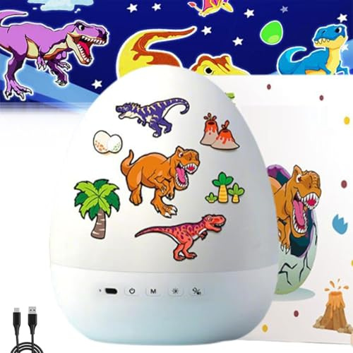 Dinosaur Egg Night Light Projector,Dinosaur Night Lights Projector,360° Rotation & 21 Films,Dinosaurs Toys,Dinosaurs Night Light Kids Projector Baby Lights Projector Kids Toys for Bedroom (No Music)