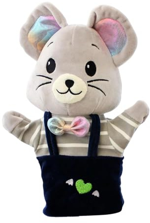 AWHAO Maus Handpuppe Weiches Plüschspielzeug für Interaktives Spielen
