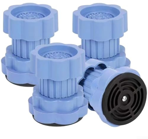 Alanmoship 4 Adjustable Height Washing Machine Anti Vibration Pads with Anti Slip Feet Mats for Secure Appliance Positioning and Vibration Control