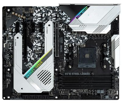 Carte Mere pc Fit for ASRock X570 Steel Legend Carte mère Support 5500 5600 5600X 5700X 5700x3D 5800x3D CPU 4xDDR4 128GB AM4 HDMI ATX