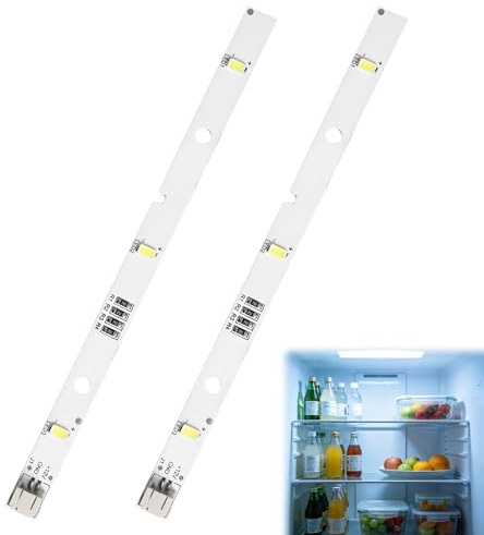 2 Stück LED-Lichtleiste,LED Kühlschrank Licht für Rongsheng Hisense Gorenje Kühlschrank E349766 MDDZ-162A 1629348 1529227, DC12V 1,5W Kühlschranklampe Kaltweiß Lichtleiste Ersatzteile für Kühlschränke