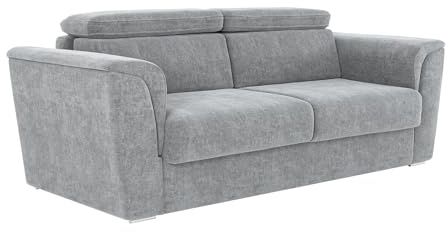 Vente-unique - Schlafsofa 4 Rizora - Polyester - grau