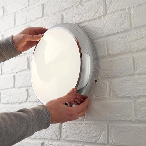 LED Bulkhead Fitting 18W IP65 Polished Chrome Base 2D Fitting