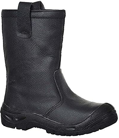Portwest FW29 Stivale Rigger Steelite S3 Ci Stivali Antinfortunistici, Unisex - Adulto, SRC, Nero (Nero Bkgr), 40 EU (6.5 UK)