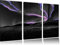 Pixxprint Polarlichter über Hügeln B&Wauf, Leinwandbild 3 Teilig, Gesamtmaß: 120x80cm, Wandbild, Dekoration, fertig gespannt, Kein Poster