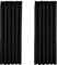 Aspire Homeware Blackout Curtains - Pencil Pleat Black Out Curtains for Bedroom Thermal Insulated Super Soft Tape Top Living Room Black Curtain & Drapes with Tie Backs 66 x 54 Inch, 2 Panel