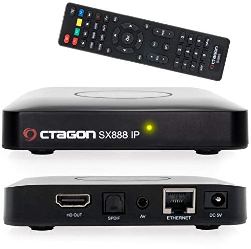 Octagon SX888 H265 Mini IPTV Box Receiver Multimedia Player Internet TV IP [USB, HDMI, LAN] Full HD Schwarz
