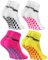 Rainbow Socks - Fille Garçon Chaussettes Antidérapantes de Sport - 4 paires - Blanc Blanc Rose Jaune - Taille 24-29