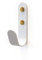 The Hairpin Leg Co. Metal J Wall Hooks Single - White/Brass