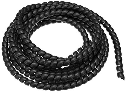 uxcell Flexible Spiral Cable Wrap Wire Cord Wraps Management Sleeve 8mm x 10mm Computer Wire Manage Cord 3 Meters Length Black