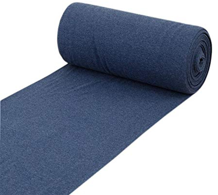 Baumwoll - Bündchenstoff Bündchen Schlauchware - Meterware ab 25 cm x 35/70 cm - Stoff zum Nähen (jeansblau)