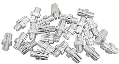 P2R (Cycle) Vis Creuse tendeur de Cable Velo m10 Fendue alu Argent (Sachet de 25 Pieces)