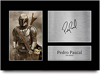 HWC Trading A4 Pedro Pascal The Mandalorian Geschenke Gedruckt Signiert Autogramm Bild Für Fernsehen Zeigen Fans