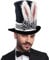 Osterhut Häschen Kostüm Herren Damen Hexe Partyhüte Weiß Hasenohren Schwarz Zylinder Hut Topper Plüsch Hut für Ostern Party Kostüme Zauberer Vampirin Hut Kostüm