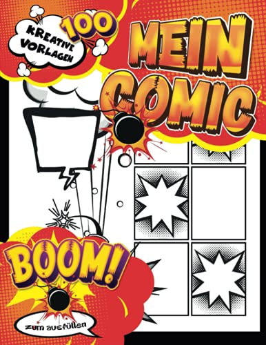 Comics Zeichnen Lernen Kinder: Leere Comic-Panels zum Erstellen eigener Comics im Stil der Professional Edition