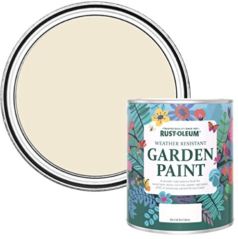 Rust-Oleum Beige Mould Resistant Garden Paint in Matt Finish - Quarry Lime 750ml
